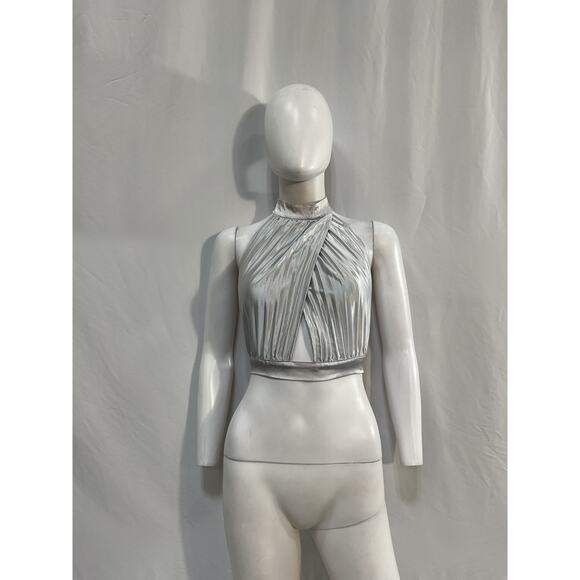 L'Idee 'Renaissance' White Polyester Top Size 10/M - Picture 2 of 5